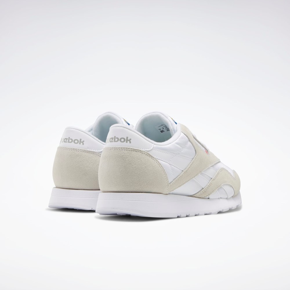 Reebok Classic Nylon Shoes Valkoinen Valkoinen Vaaleanharmaat | LQFSBY-836