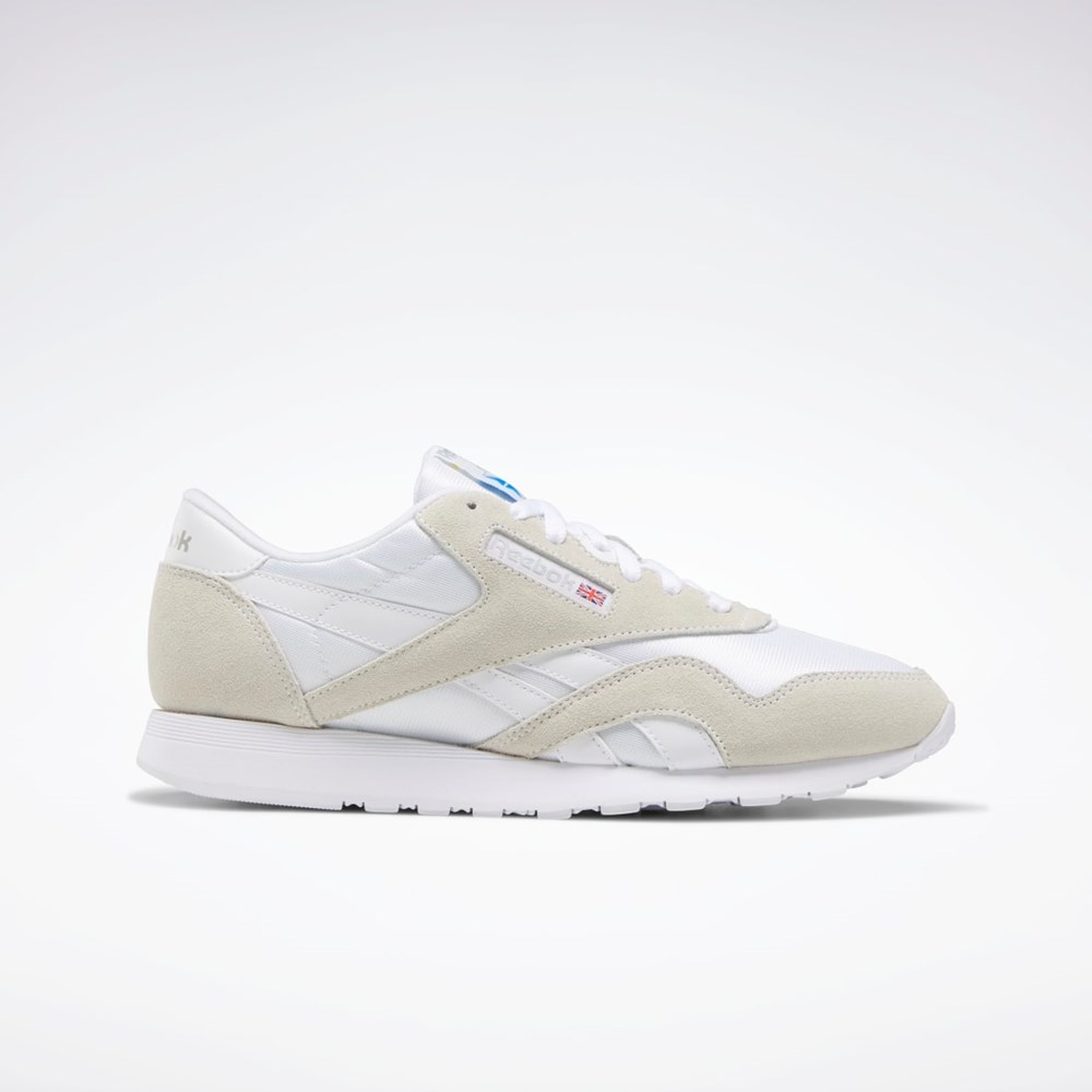 Reebok Classic Nylon Shoes Valkoinen Valkoinen Vaaleanharmaat | LQFSBY-836