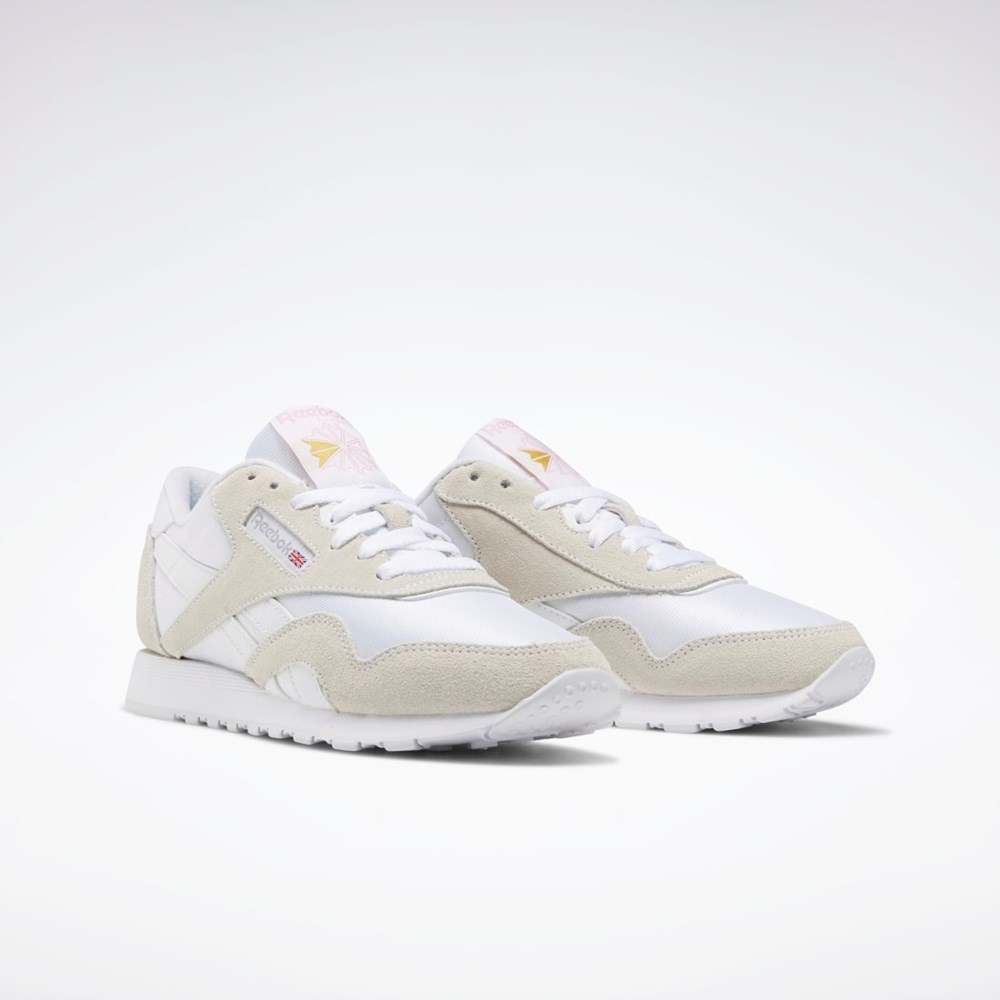 Reebok Classic Nylon Shoes Valkoinen Valkoinen Vaaleanharmaat | NQMWHV-251