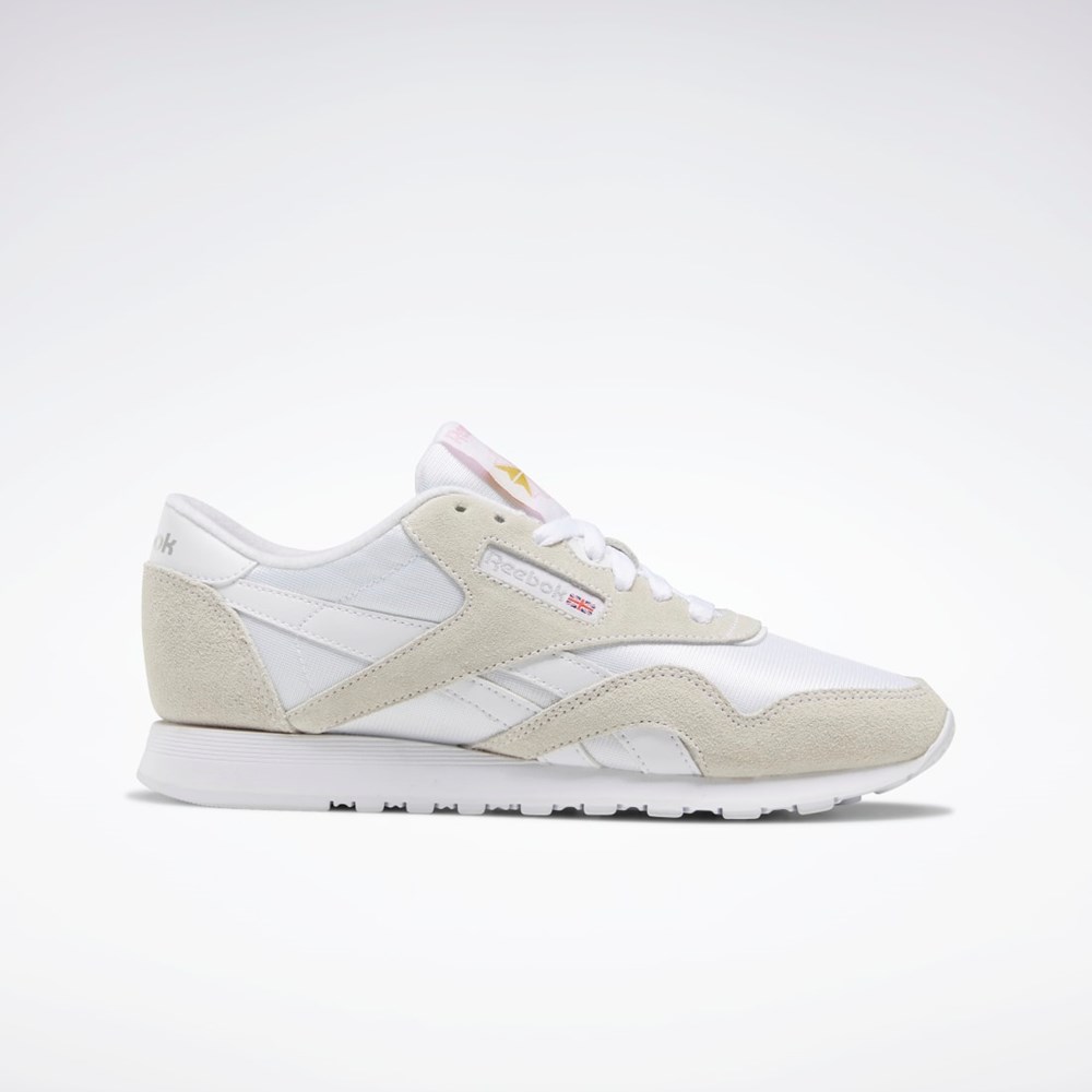 Reebok Classic Nylon Shoes Valkoinen Valkoinen Vaaleanharmaat | NQMWHV-251