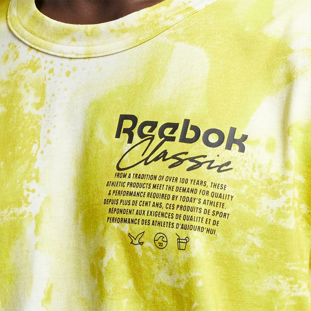 Reebok Classics Allover Print Graafinen T-Shirt Keltainen | GBKDLR-910
