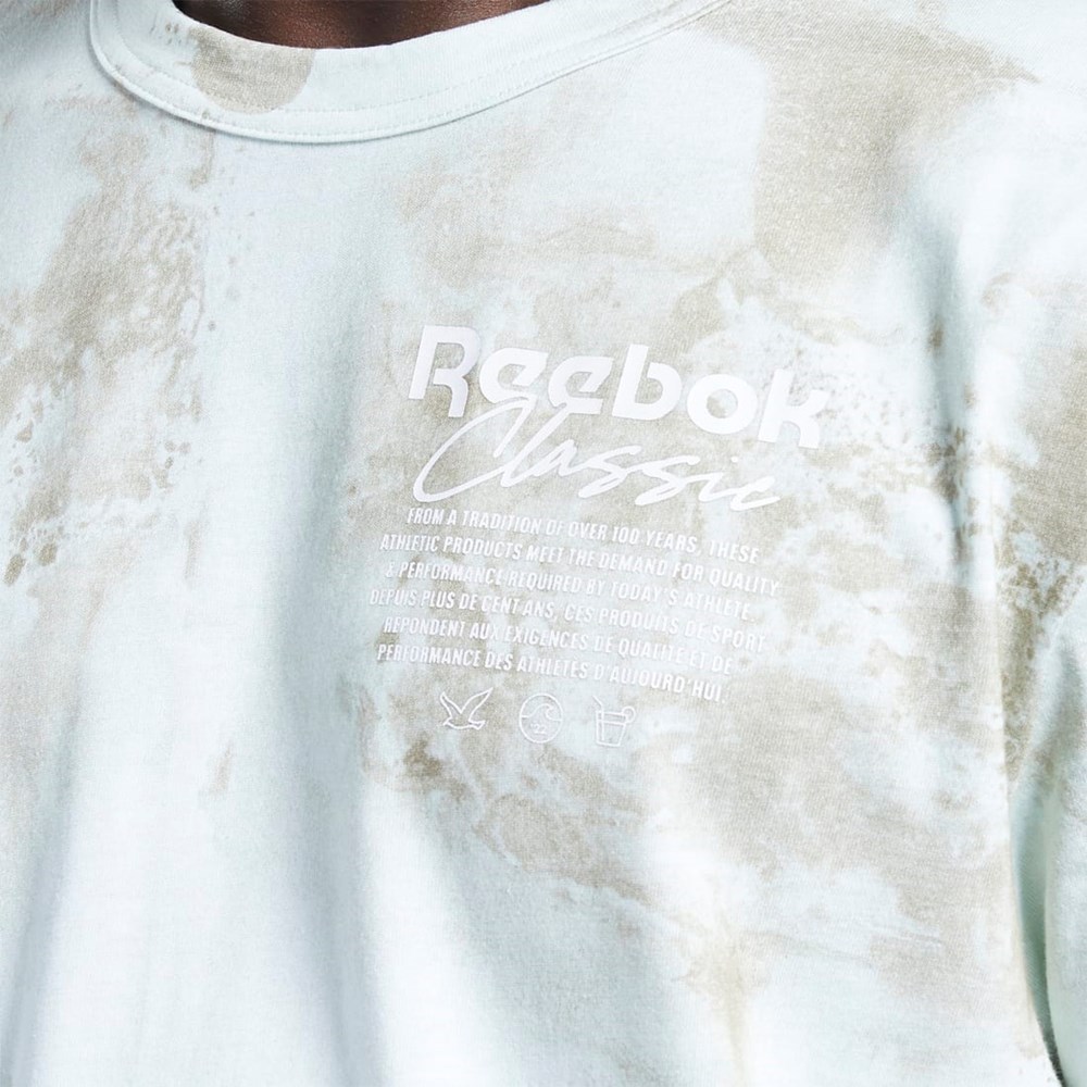 Reebok Classics Allover Print Graafinen T-Shirt Vaalean | ZANGJE-807