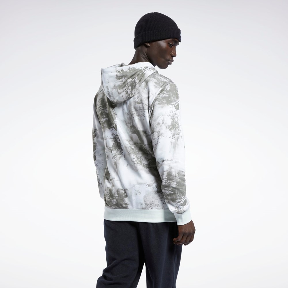 Reebok Classics Allover Print Hoodie Vaalean | KGUAZT-456