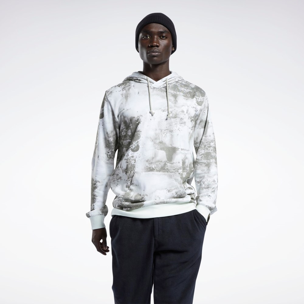 Reebok Classics Allover Print Hoodie Vaalean | KGUAZT-456