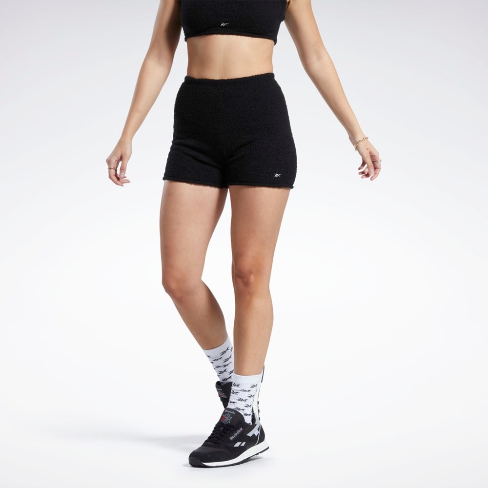Reebok Classics Cozy Legging Shorts Mustat | TZJYHU-940