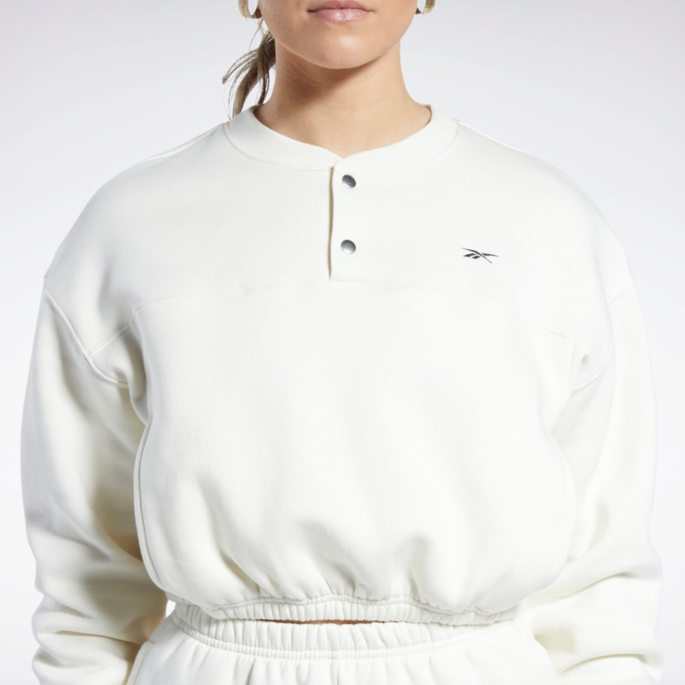 Reebok Classics Fleece Sweatshirt Valkoinen | USIYWQ-698