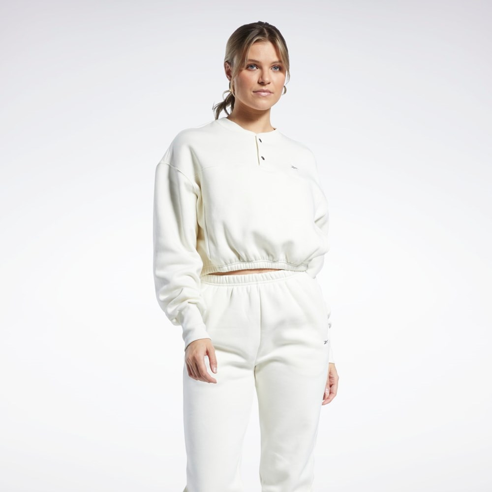 Reebok Classics Fleece Sweatshirt Valkoinen | USIYWQ-698