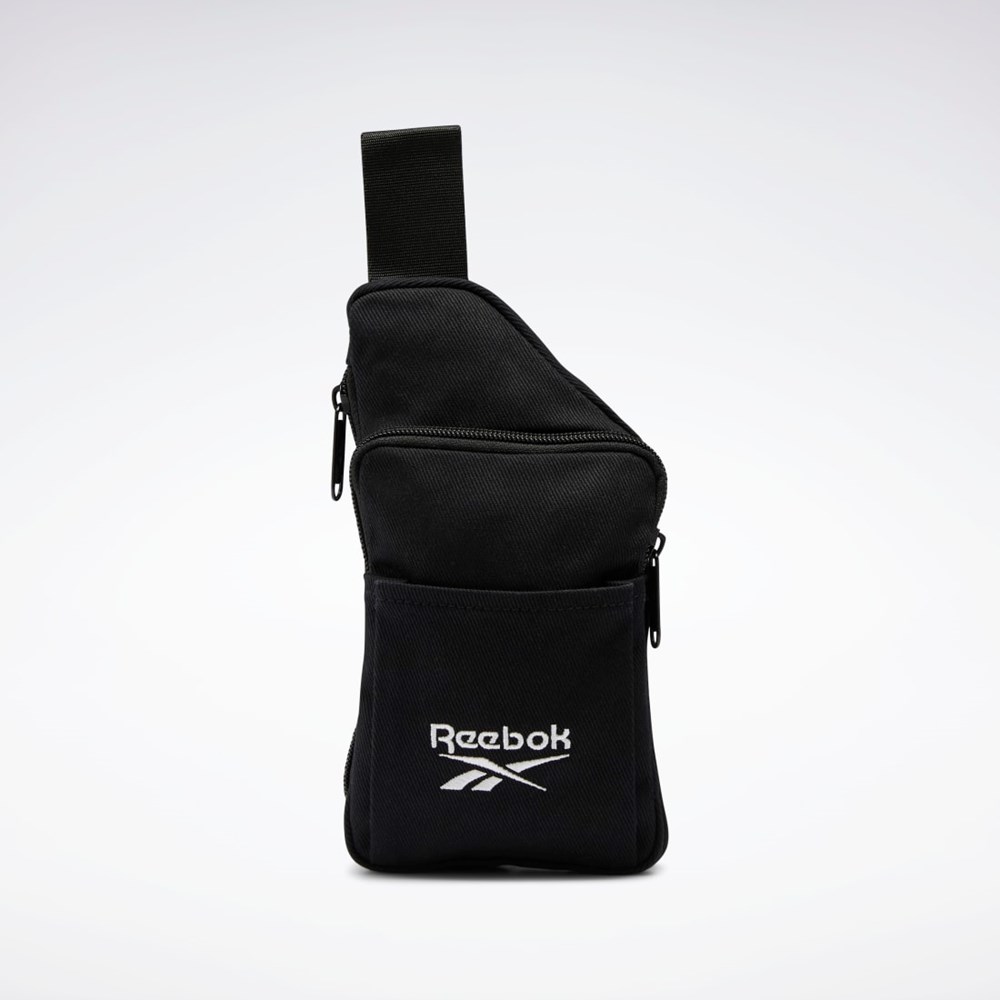 Reebok Classics Foundation Small Sling Bag Mustat | OQAJSN-710