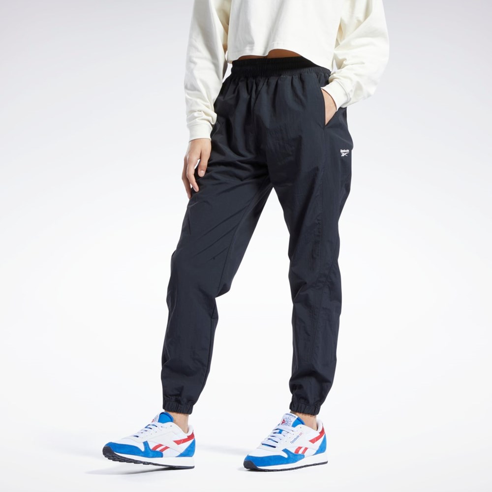 Reebok Classics Franchise Track Pants Mustat | MVFIBR-340