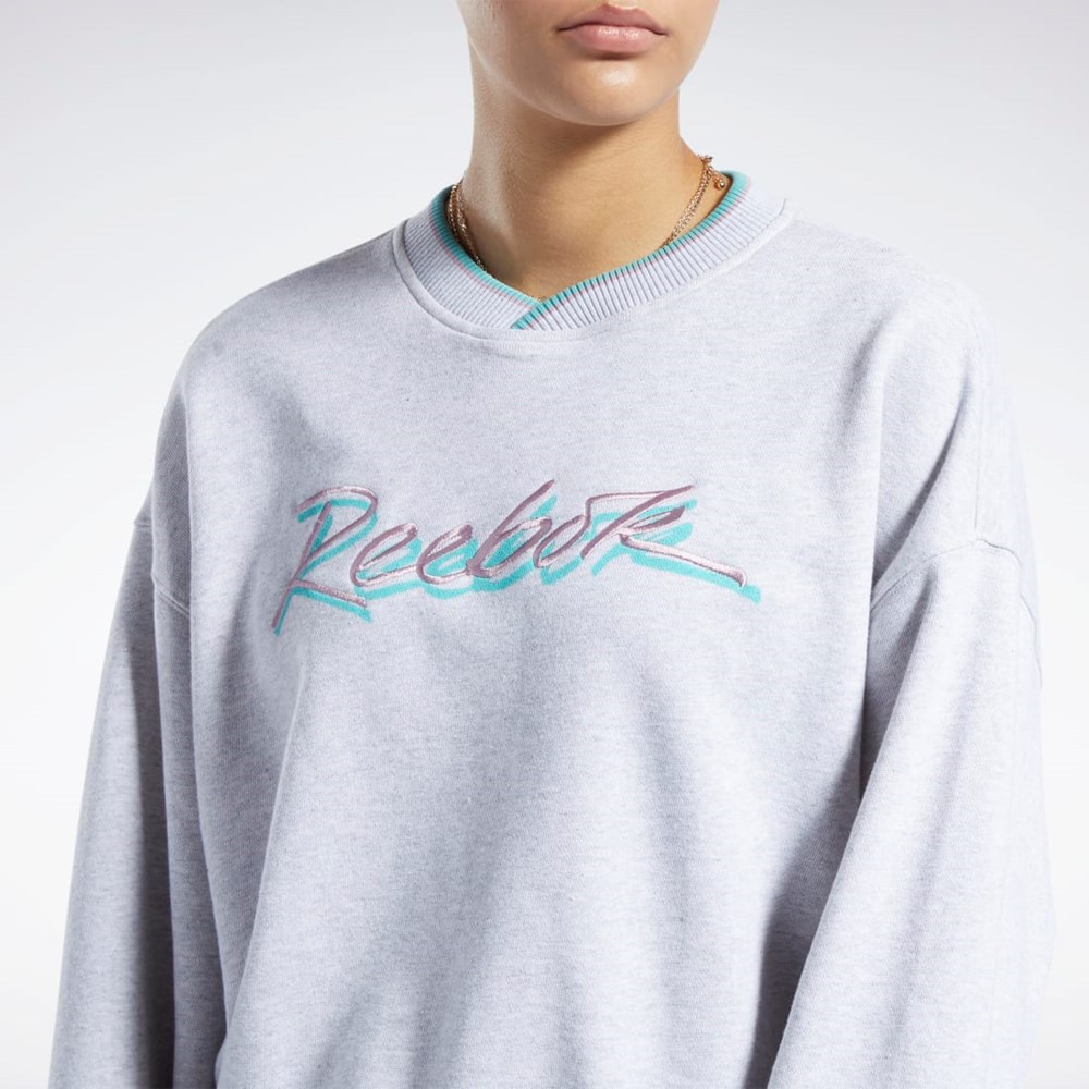 Reebok Classics Graafinen Sweatshirt Vaaleanharmaat | FQGAMT-236