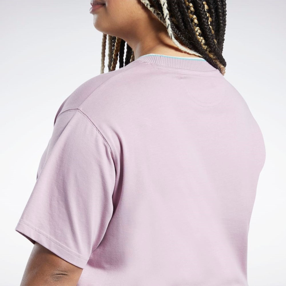 Reebok Classics Graafinen T-Shirt (Plus Size) Infused Lilac | XATFPW-743