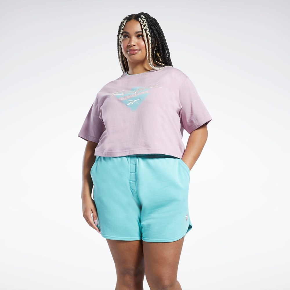 Reebok Classics Graafinen T-Shirt (Plus Size) Infused Lilac | XATFPW-743