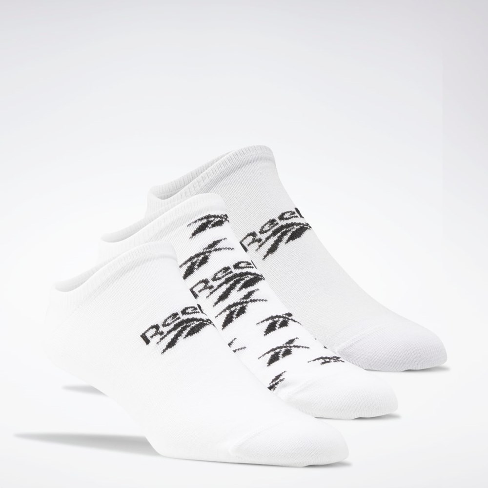 Reebok Classics Invisible Socks 3 Pairs Valkoinen Harmaat Valkoinen | OJZCMU-729