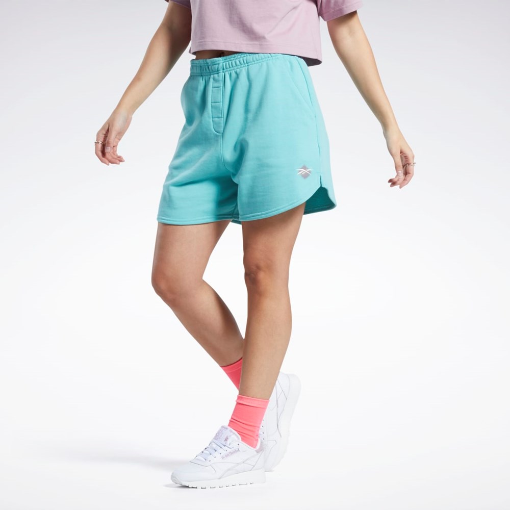 Reebok Classics Knit Shorts Semi Classic Teal | RZBUKV-592