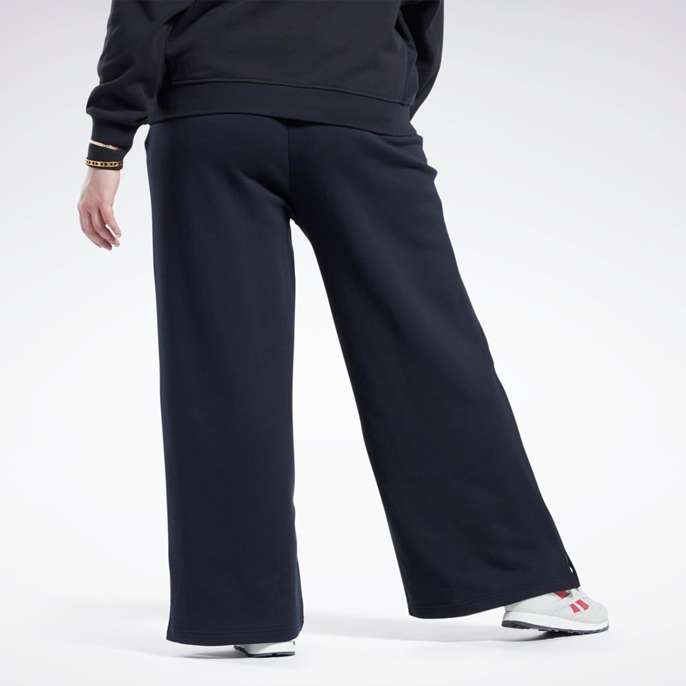 Reebok Classics Leveät-Leg Pants (Plus Size) Mustat | DUJPMS-703