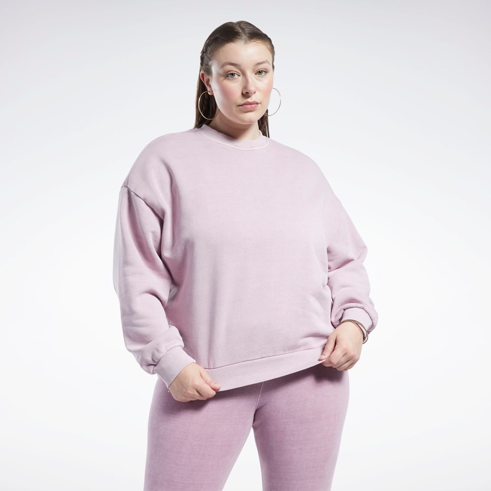 Reebok Classics Natural Dye Sweatshirt (Plus Size) Infused Lilac | MVOCNJ-587
