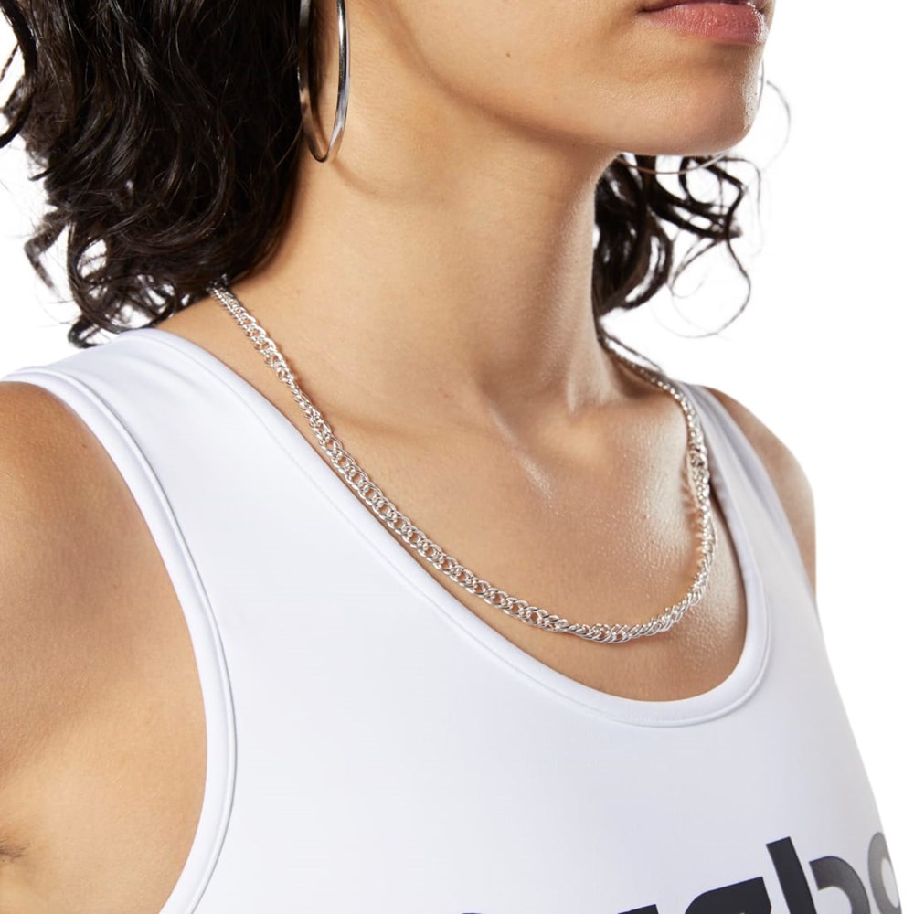 Reebok Classics Vector Light-Impact Bra Valkoinen | HKUSMJ-350