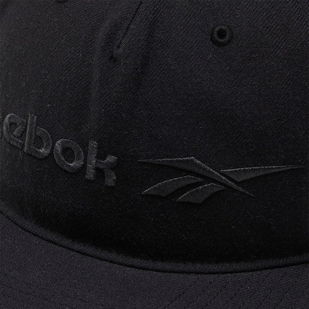 Reebok Classics Vector Litteät Peak Hat Mustat Mustat Mustat | IQKBZJ-618