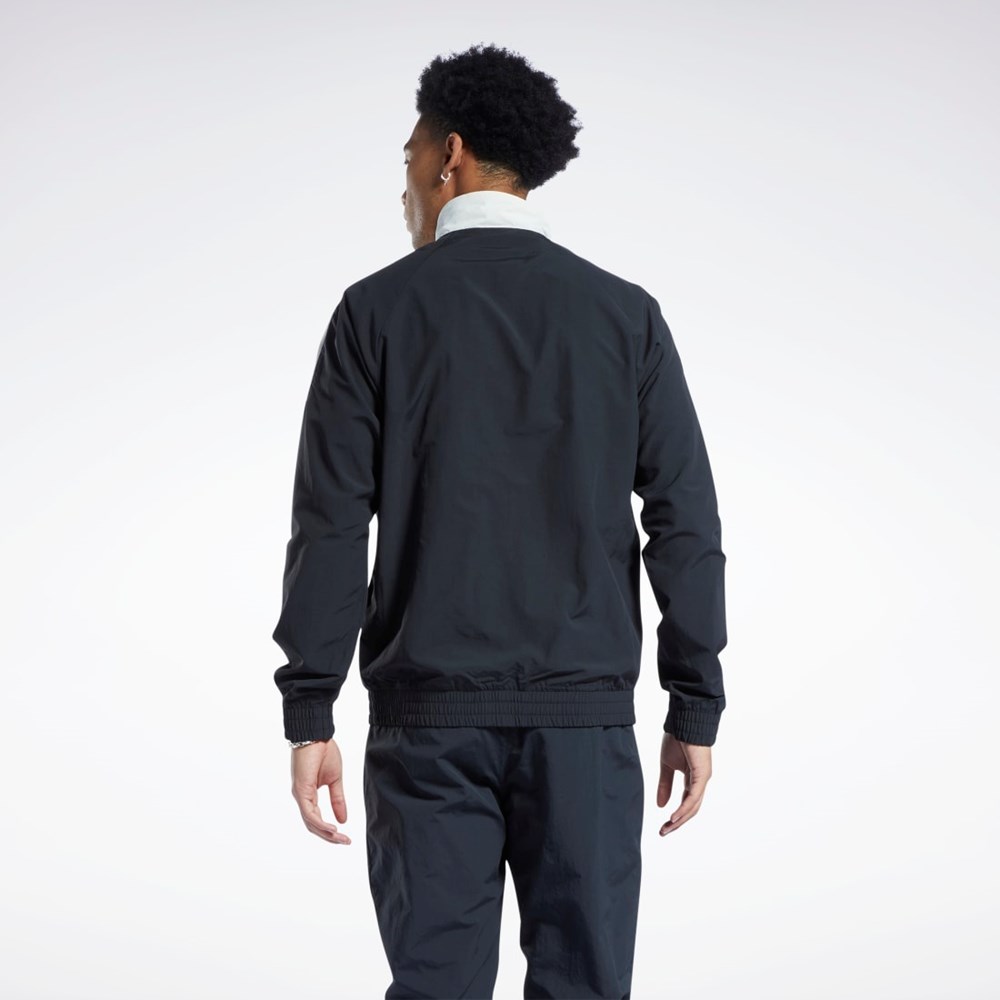 Reebok Classics Vector Track Jacket Mustat Mustat | CVRMWX-392