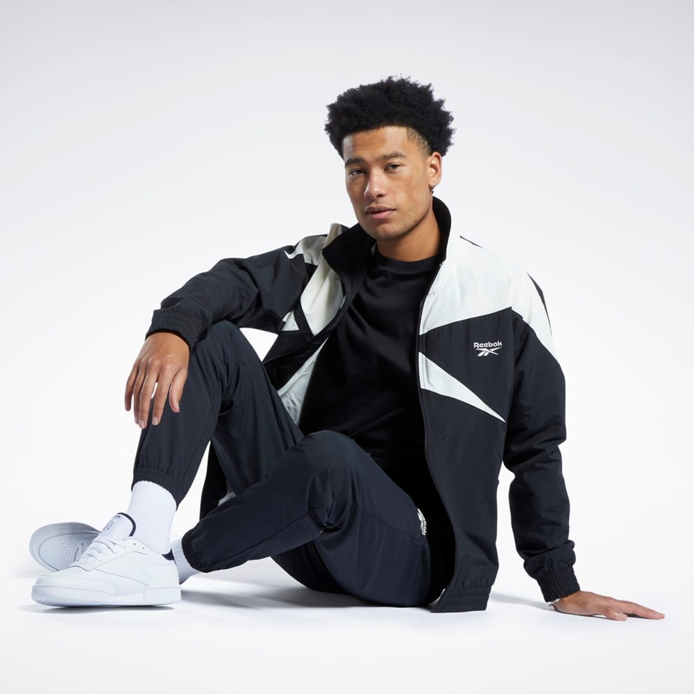 Reebok Classics Vector Track Jacket Mustat Mustat | ZYXACW-790