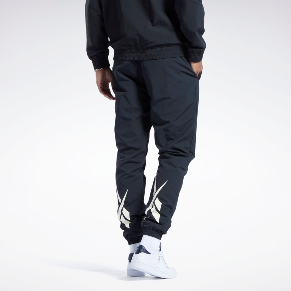 Reebok Classics Vector Track Pants Mustat Mustat | MLJFSV-953