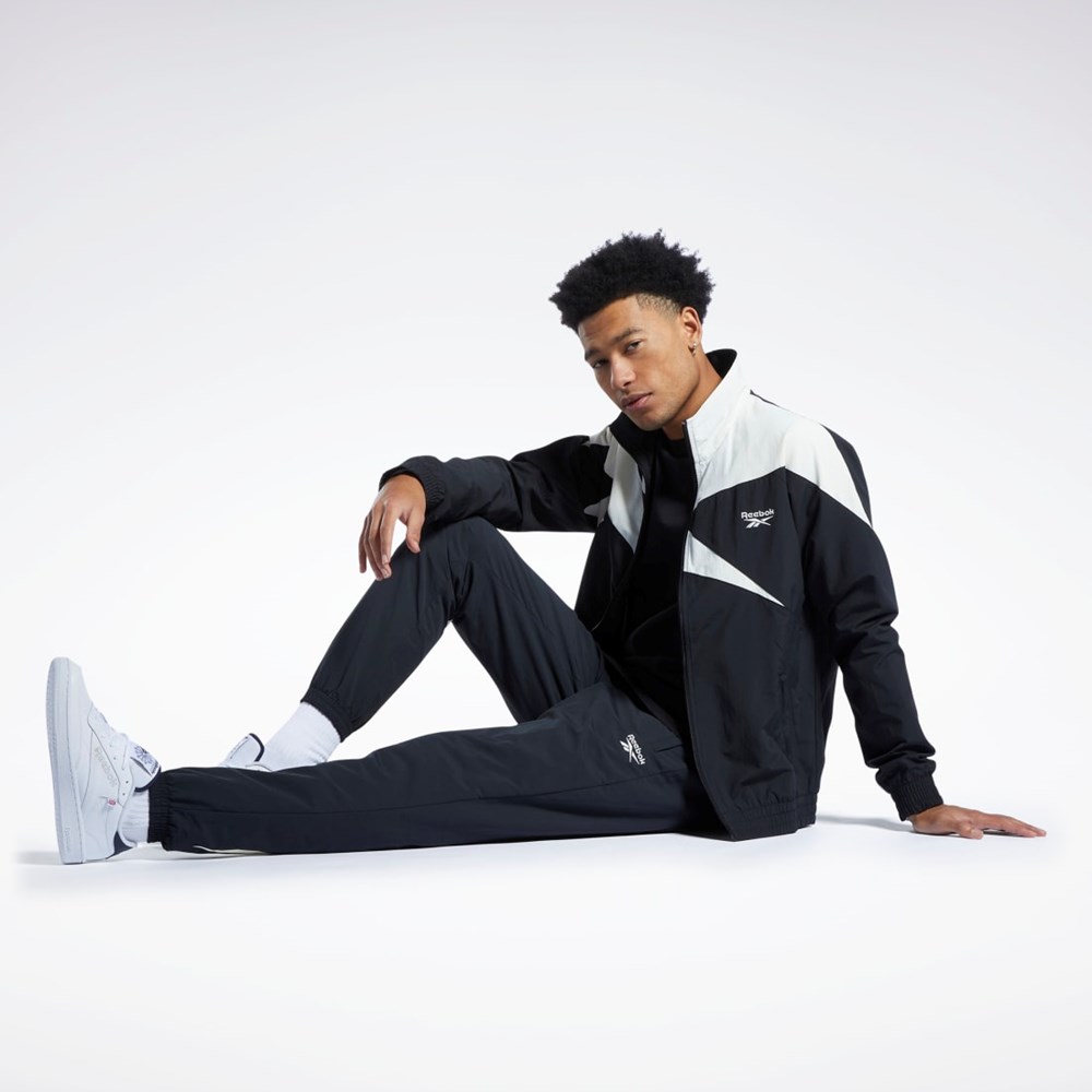 Reebok Classics Vector Track Pants Mustat Mustat | MLJFSV-953