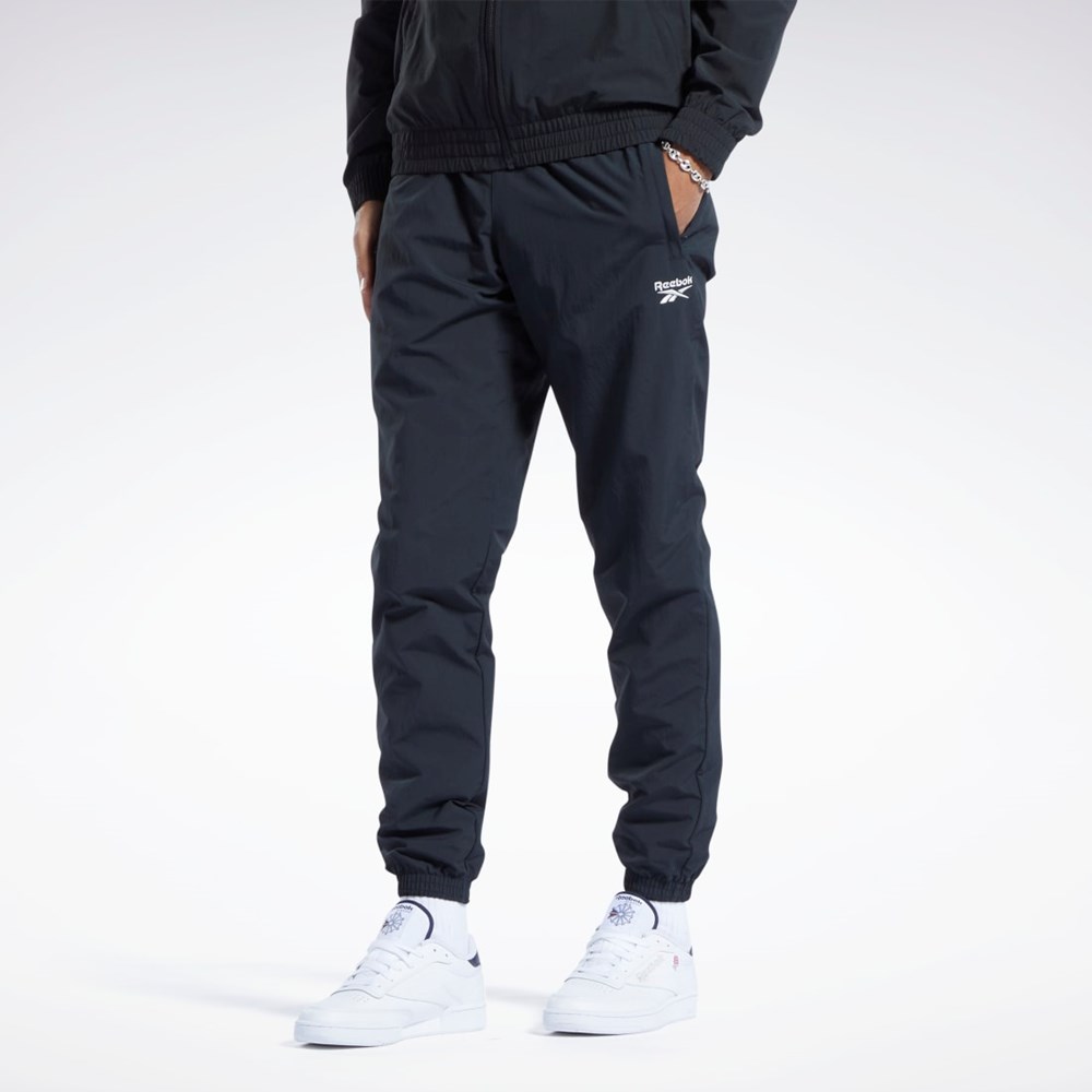 Reebok Classics Vector Track Pants Mustat Mustat | MLJFSV-953