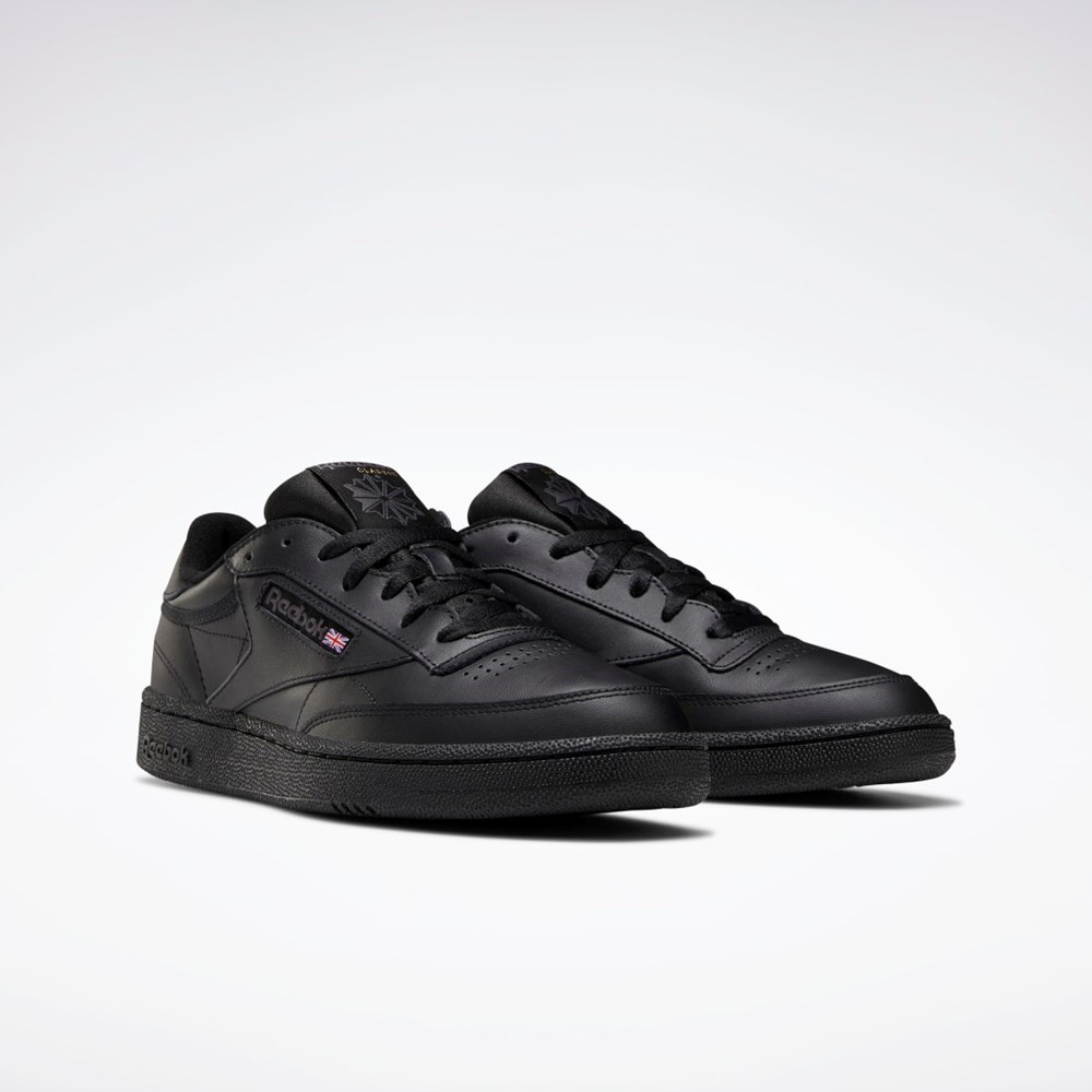 Reebok Club C 85 Shoes Mustat | NGZBFQ-796