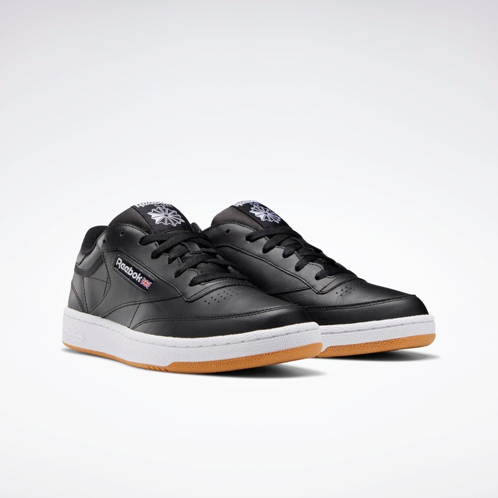 Reebok Club C 85 Shoes Mustat Valkoinen | FISXVC-203