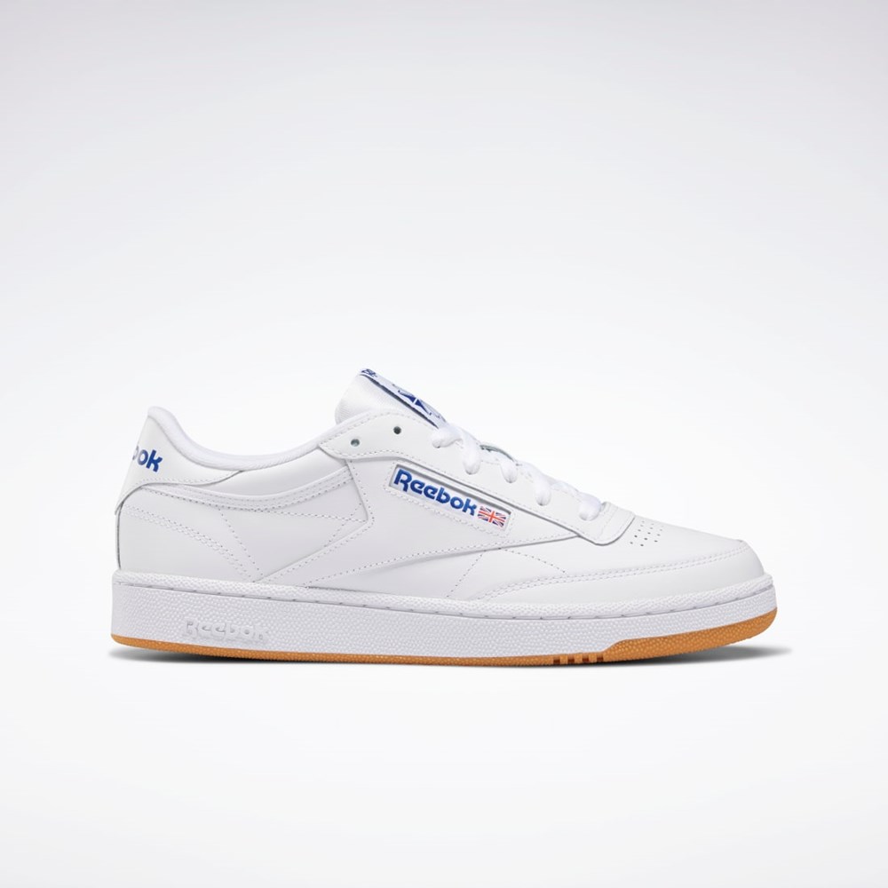 Reebok Club C 85 Shoes Valkoinen Kuninkaallinen Sininen | QSPOAY-729