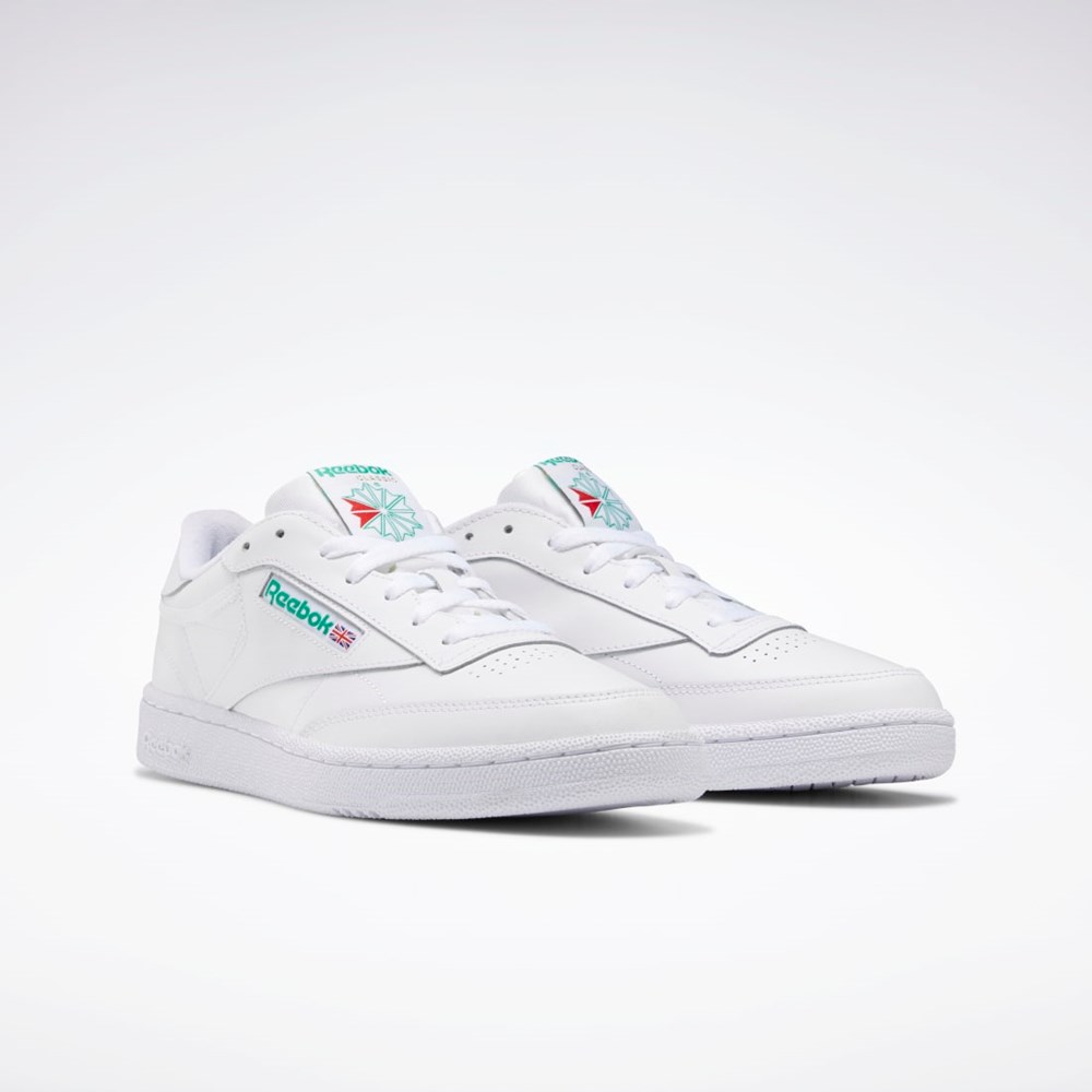 Reebok Club C 85 Shoes Valkoinen Vihreä | LBKJXG-518