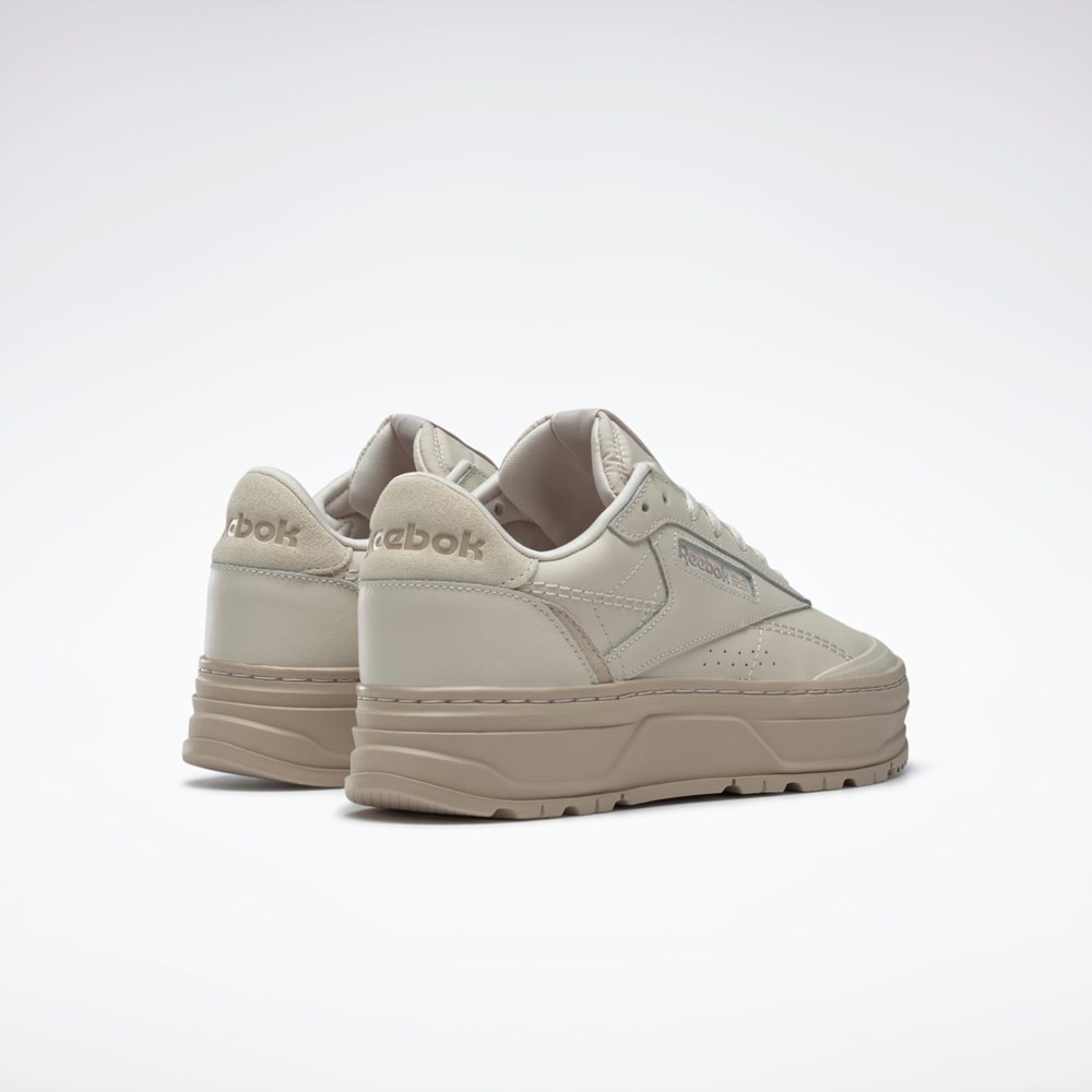 Reebok Club C Double GEO Shoes Beige | MRWEVQ-097