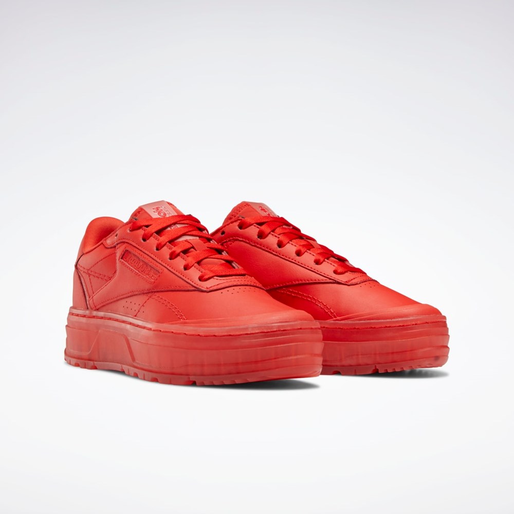 Reebok Club C Double GEO Shoes Punainen Punainen Punainen | NEGJFR-561