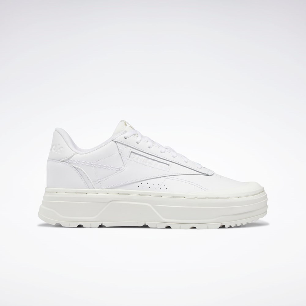 Reebok Club C Double GEO Shoes Valkoinen Valkoinen | JYPMWS-125
