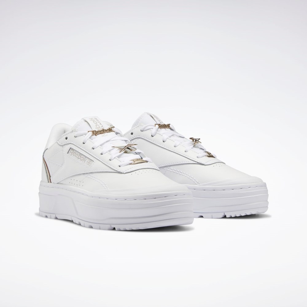 Reebok Club C Double GEO Shoes Valkoinen Valkoinen | LZTMDC-194
