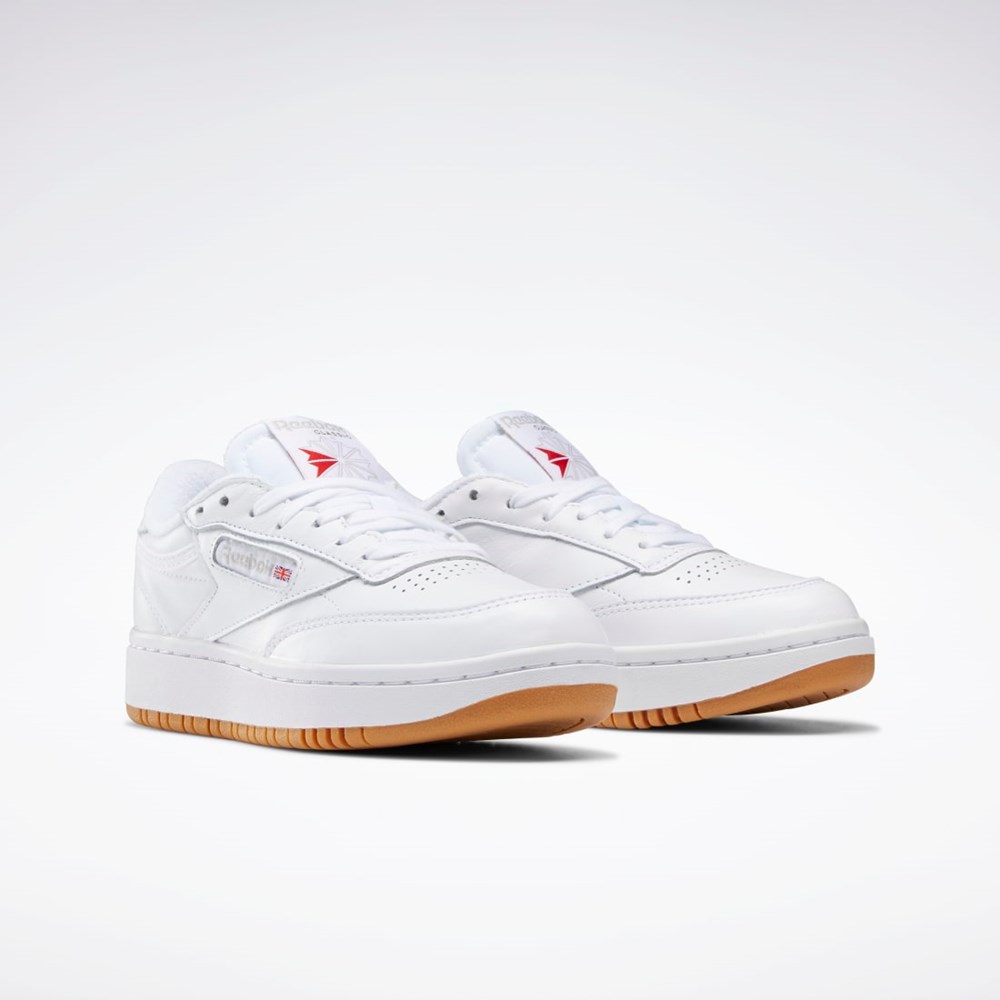 Reebok Club C Double Shoes Valkoinen Valkoinen | GDZQHE-546