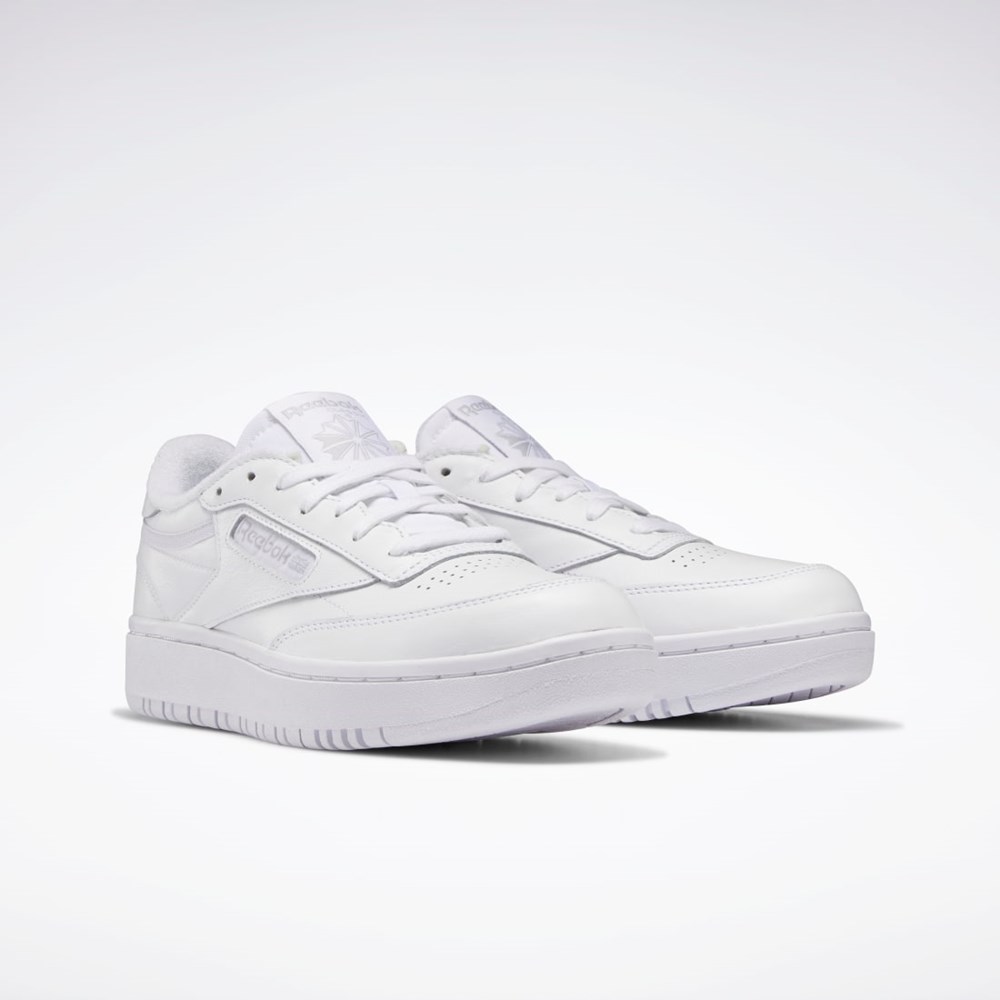 Reebok Club C Double Shoes Valkoinen Valkoinen Harmaat | QLEJKP-693