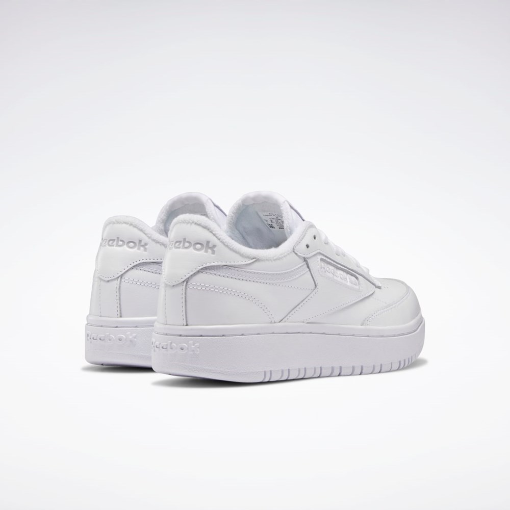 Reebok Club C Double Shoes Valkoinen Valkoinen Harmaat | QLEJKP-693