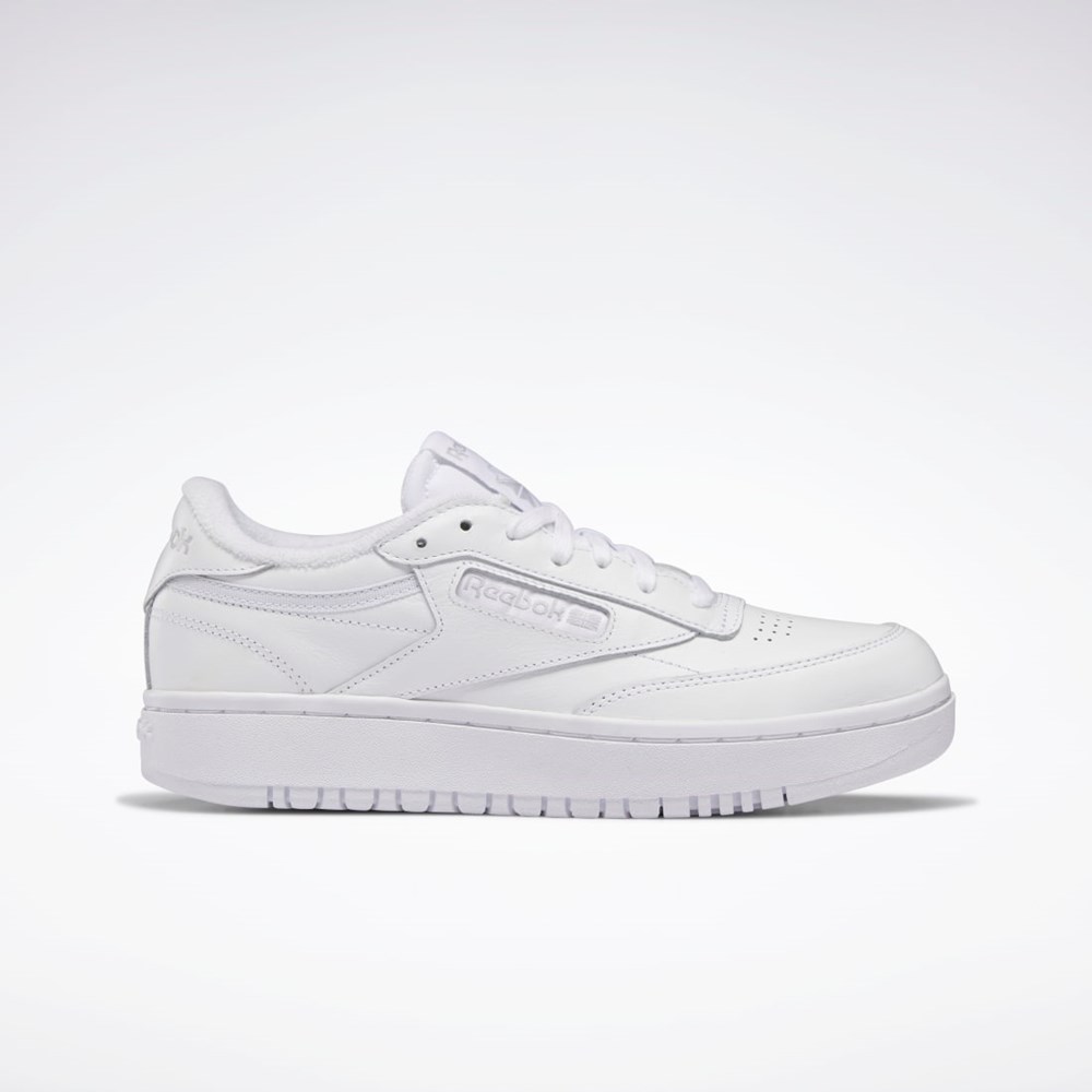 Reebok Club C Double Shoes Valkoinen Valkoinen Harmaat | QLEJKP-693