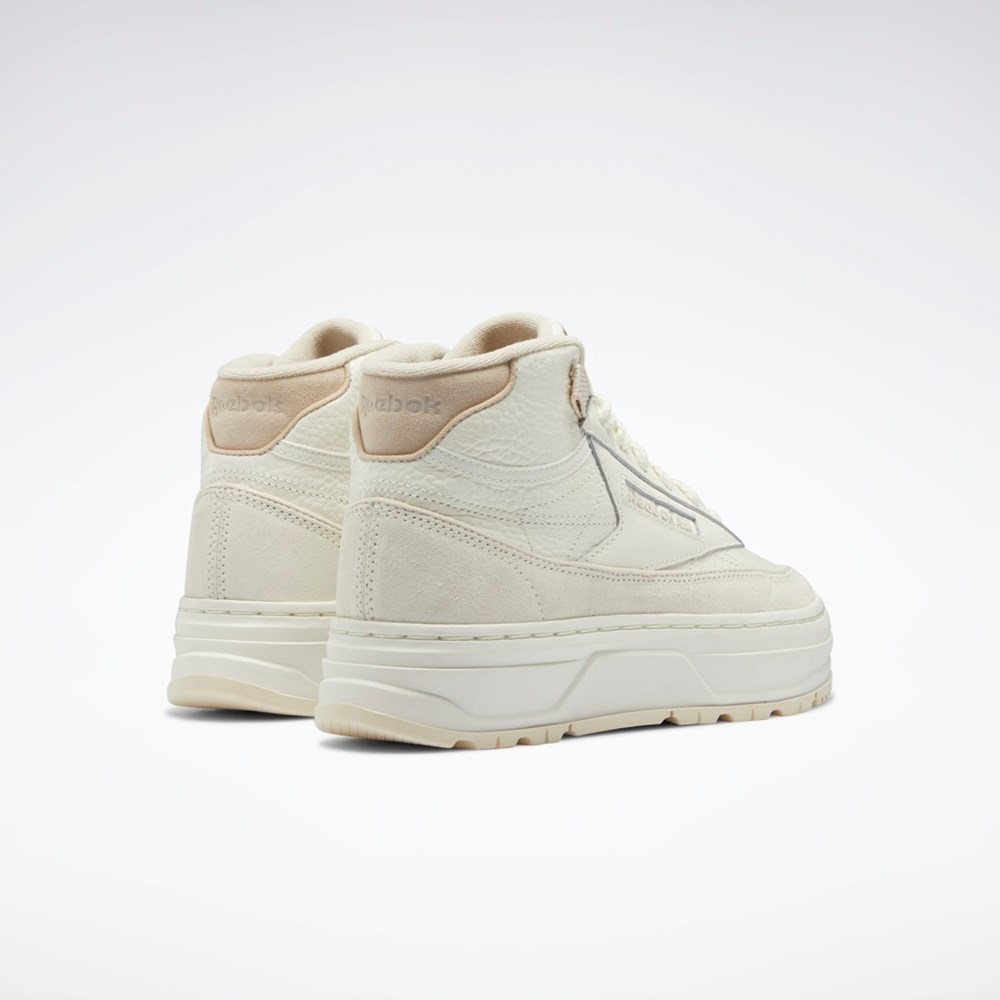 Reebok Club C Geo Mid Shoes Beige | MJTCBW-618