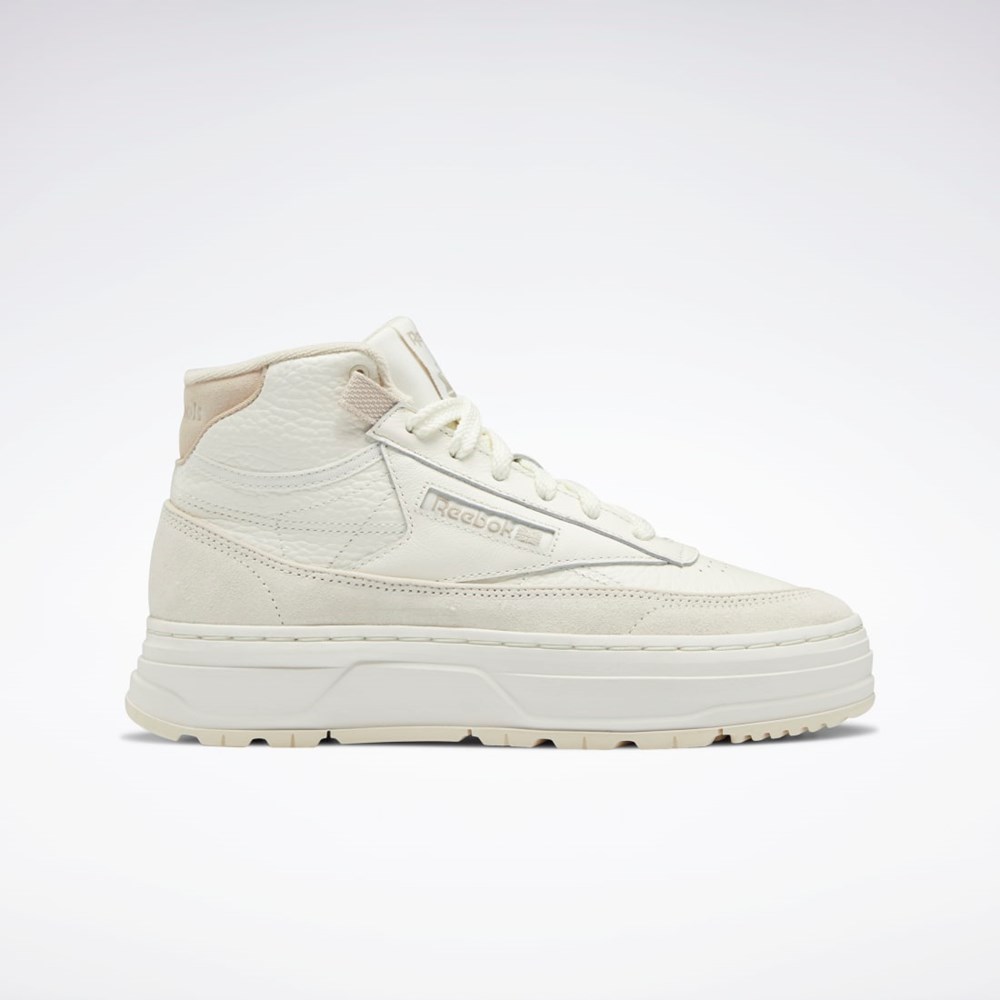 Reebok Club C Geo Mid Shoes Beige | MJTCBW-618