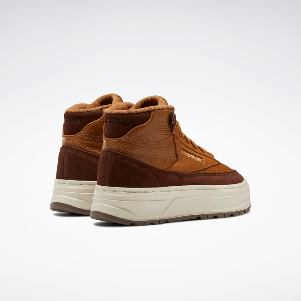 Reebok Club C Geo Mid Shoes Ruskea Ruskea Beige | XQAPVT-190