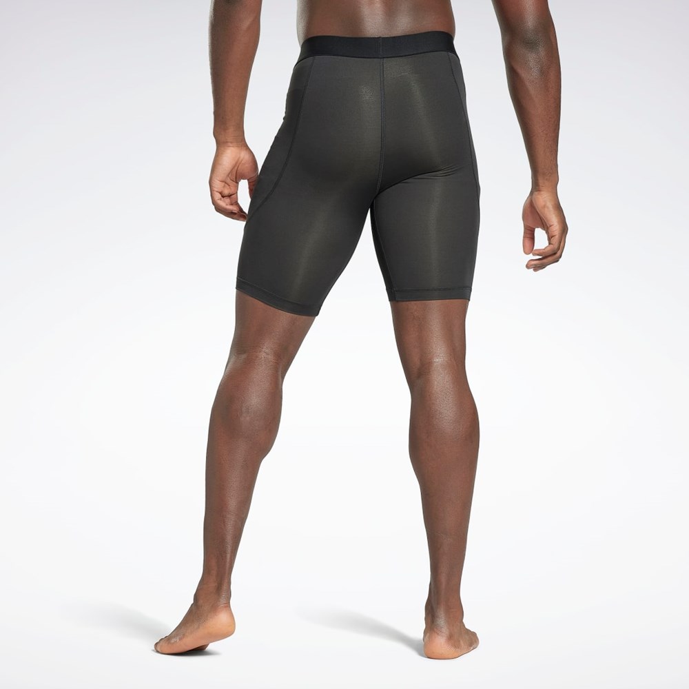 Reebok Compression Briefs Mustat | JLNBGU-234