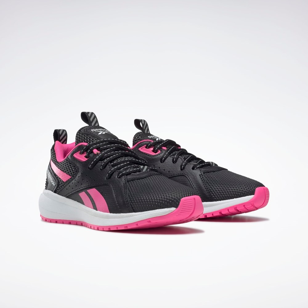 Reebok Durable XT Shoes - Preschool Mustat Pinkki Valkoinen | VIGKQN-486