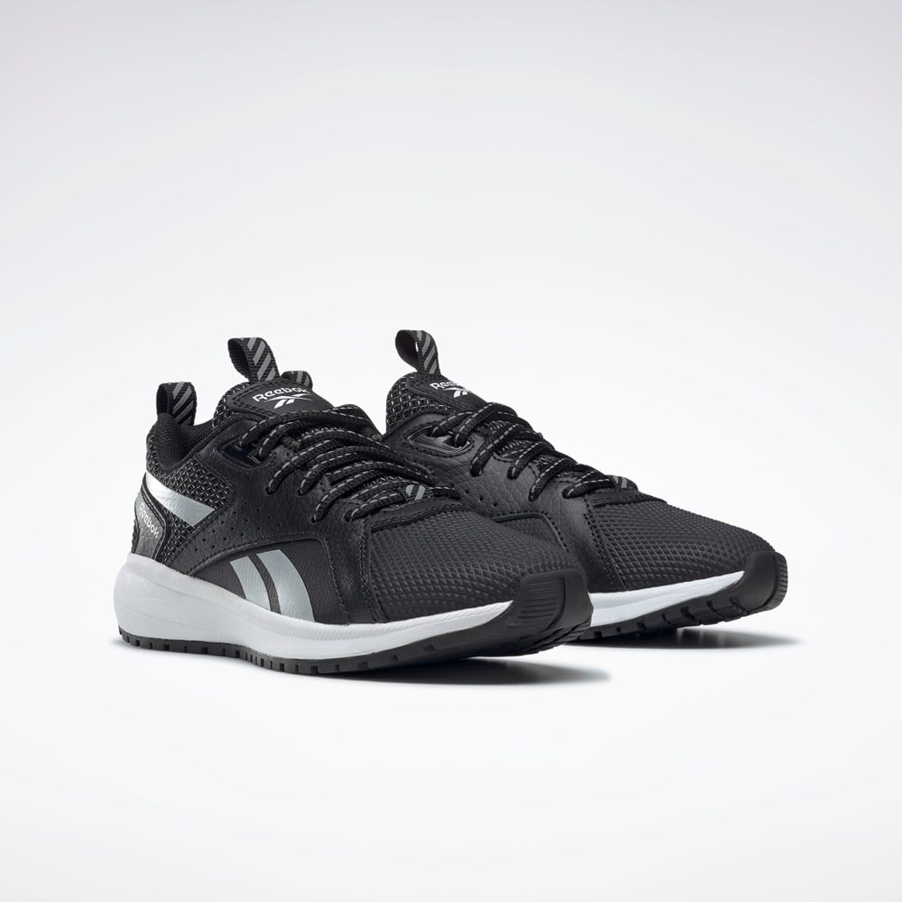 Reebok Durable XT Shoes - Preschool Mustat Hopea Valkoinen | XVTDFZ-612