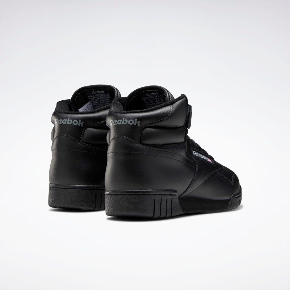 Reebok EX-O-FIT Hi Shoes Mustat | BUJXAI-498