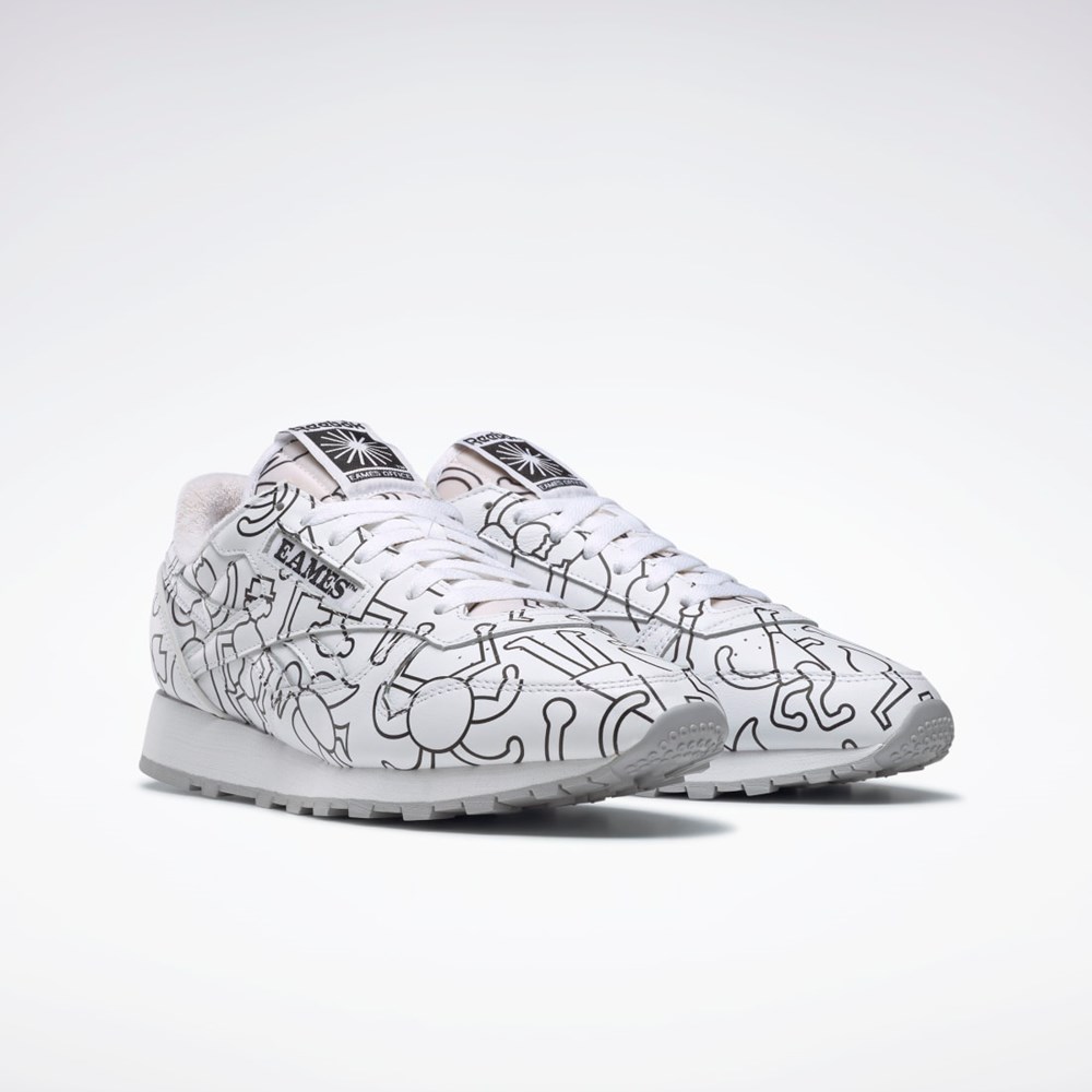 Reebok Eames Classic Leather Shoes Valkoinen Valkoinen Mustat | IASNOV-315