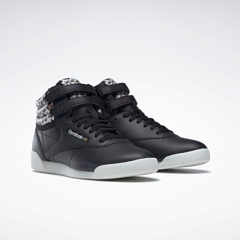 Reebok F/S Hi Shoes - Grade School Mustat Kultaiset | JAZMGY-392