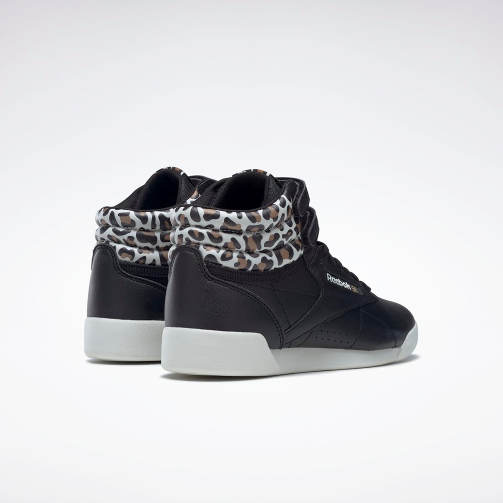 Reebok F/S Hi Shoes - Grade School Mustat Kultaiset | JAZMGY-392