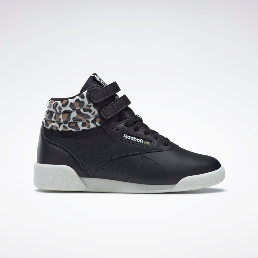 Reebok F/S Hi Shoes - Preschool Mustat Kultaiset | BTOLUI-671